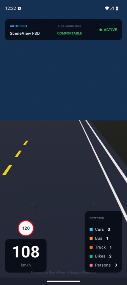 SceneView Web demo rendering in browser